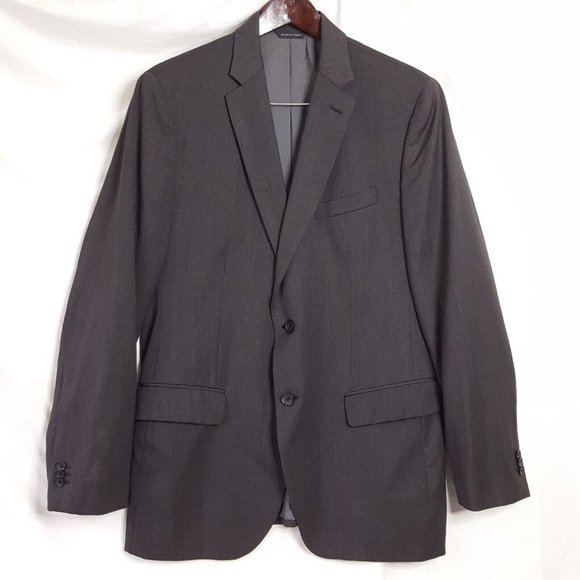 Banana Republic Lanificio F.Lli Cerruti Charcoal Suit Jacket Men's 42R Two Butto - Picture 1 of 8